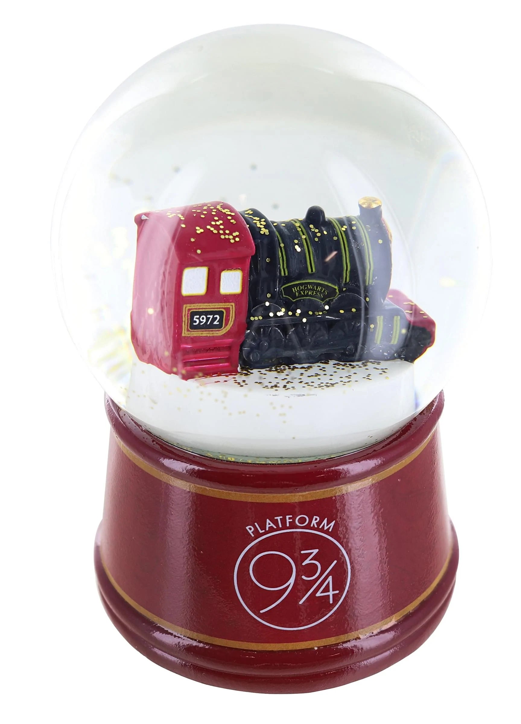 Hogwarts snow globe online with train